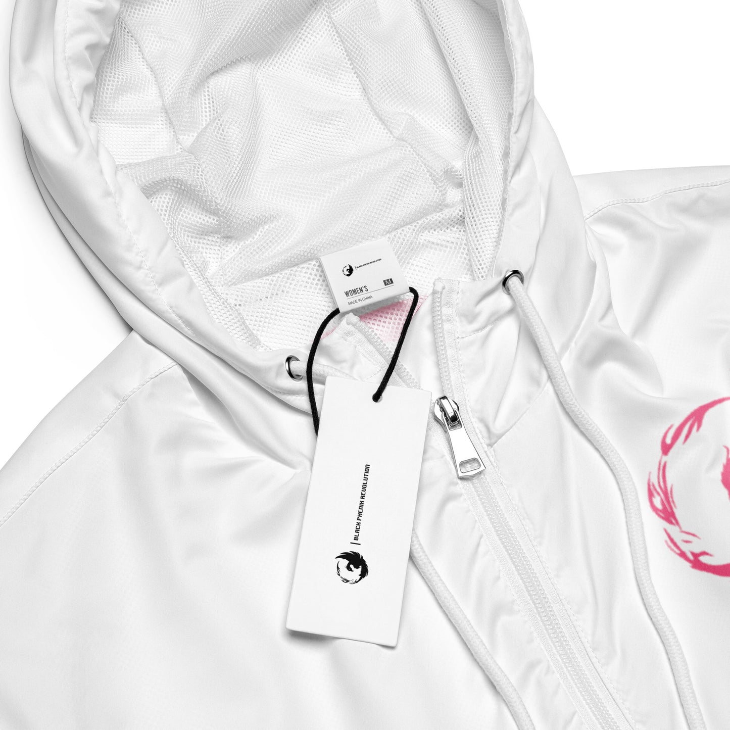 Coupe-vent survêt Crop Blanc (FEMME) Design Rose Édition spéciale